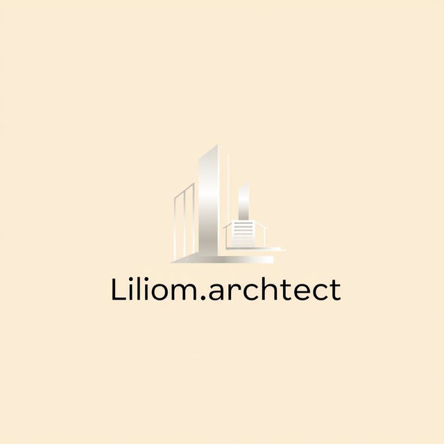 A modern and elegant logo design for an architecture firm titled 'Liliom