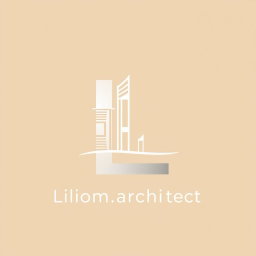 A modern and elegant logo design for an architecture firm titled 'Liliom