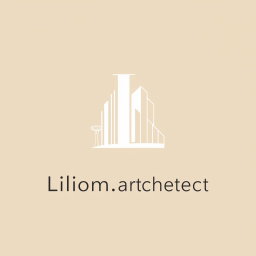 A modern and elegant logo design for an architecture firm titled 'Liliom