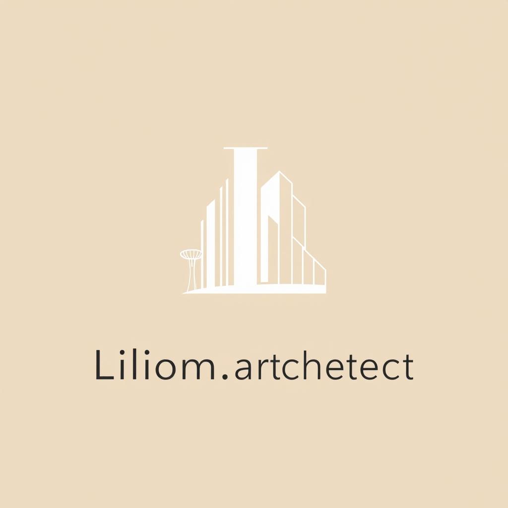 A modern and elegant logo design for an architecture firm titled 'Liliom