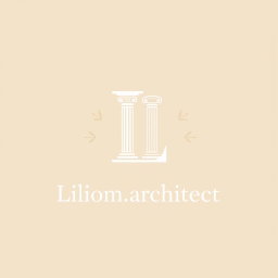 A classic and elegant logo design for an architecture firm titled 'Liliom