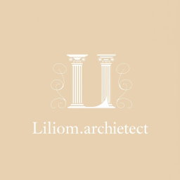 A classic and elegant logo design for an architecture firm titled 'Liliom