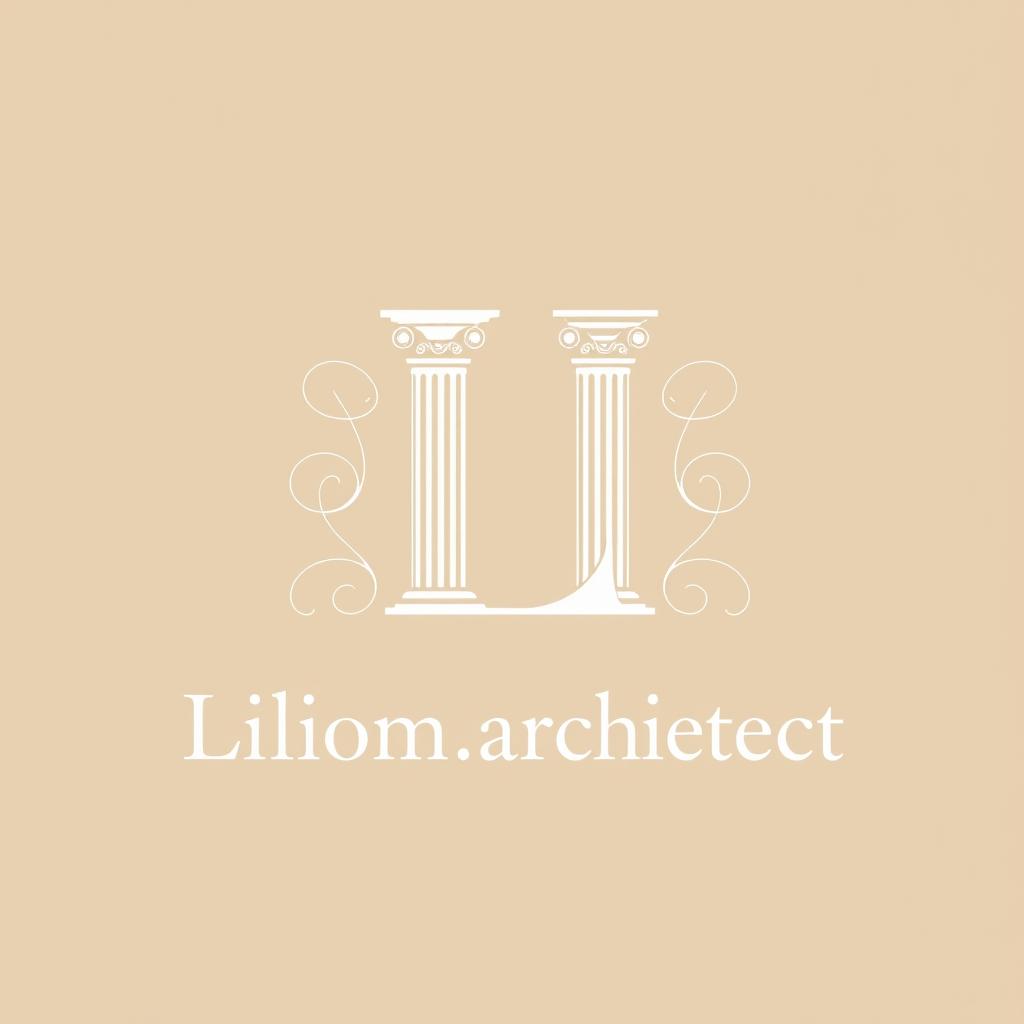 A classic and elegant logo design for an architecture firm titled 'Liliom