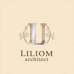 A classic and elegant logo design for an architecture firm titled 'Liliom