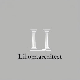 A classic and elegant logo design for an architecture firm titled 'Liliom