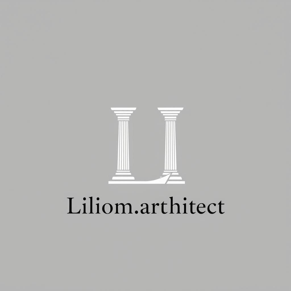 A classic and elegant logo design for an architecture firm titled 'Liliom