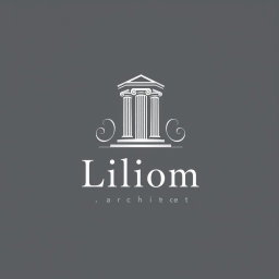 A classic and elegant logo design for an architecture firm titled 'Liliom