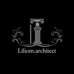 A classic and sophisticated logo design for an architecture firm titled 'Liliom