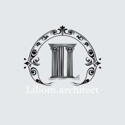 A classic and sophisticated logo design for an architecture firm titled 'Liliom