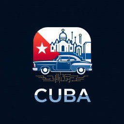 A modern and sleek logo design for a cryptocurrency application themed around Cuba