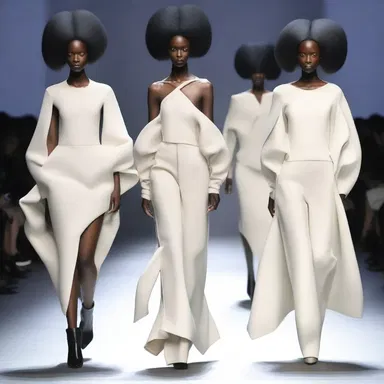 The avant-garde designer showcased a collection featuring garments with amorphous shapes, pushing the boundaries of conventional silhouettes.