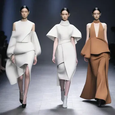 The avant-garde designer showcased a collection featuring garments with amorphous shapes, pushing the boundaries of conventional silhouettes.