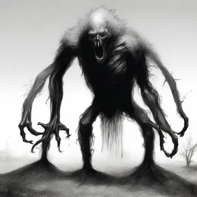 The poet described the monster's appearance as an amorphous shape, representing the intangible fear lurking within the story.