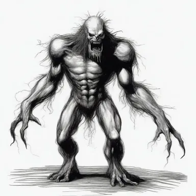 The poet described the monster's appearance as an amorphous shape, representing the intangible fear lurking within the story.