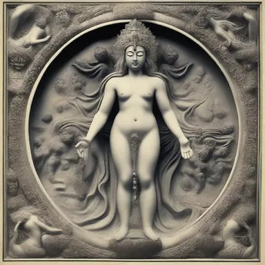 In the myth, the god manifested as an amorphous shape, challenging the mortal's perception of the divine.