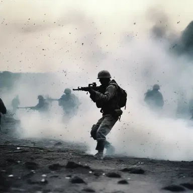 During the battle, the smoke obscured the soldiers' vision, creating an amorphous shape that amplified the chaos of the conflict.