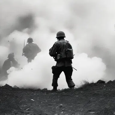 During the battle, the smoke obscured the soldiers' vision, creating an amorphous shape that amplified the chaos of the conflict.