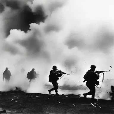 During the battle, the smoke obscured the soldiers' vision, creating an amorphous shape that amplified the chaos of the conflict.