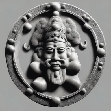 The deity was often depicted as an amorphous shape, symbolizing their omnipresence and formless nature.