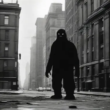 In the film, the amorphous shape of the monster terrorized the city, leaving the audience in suspense.