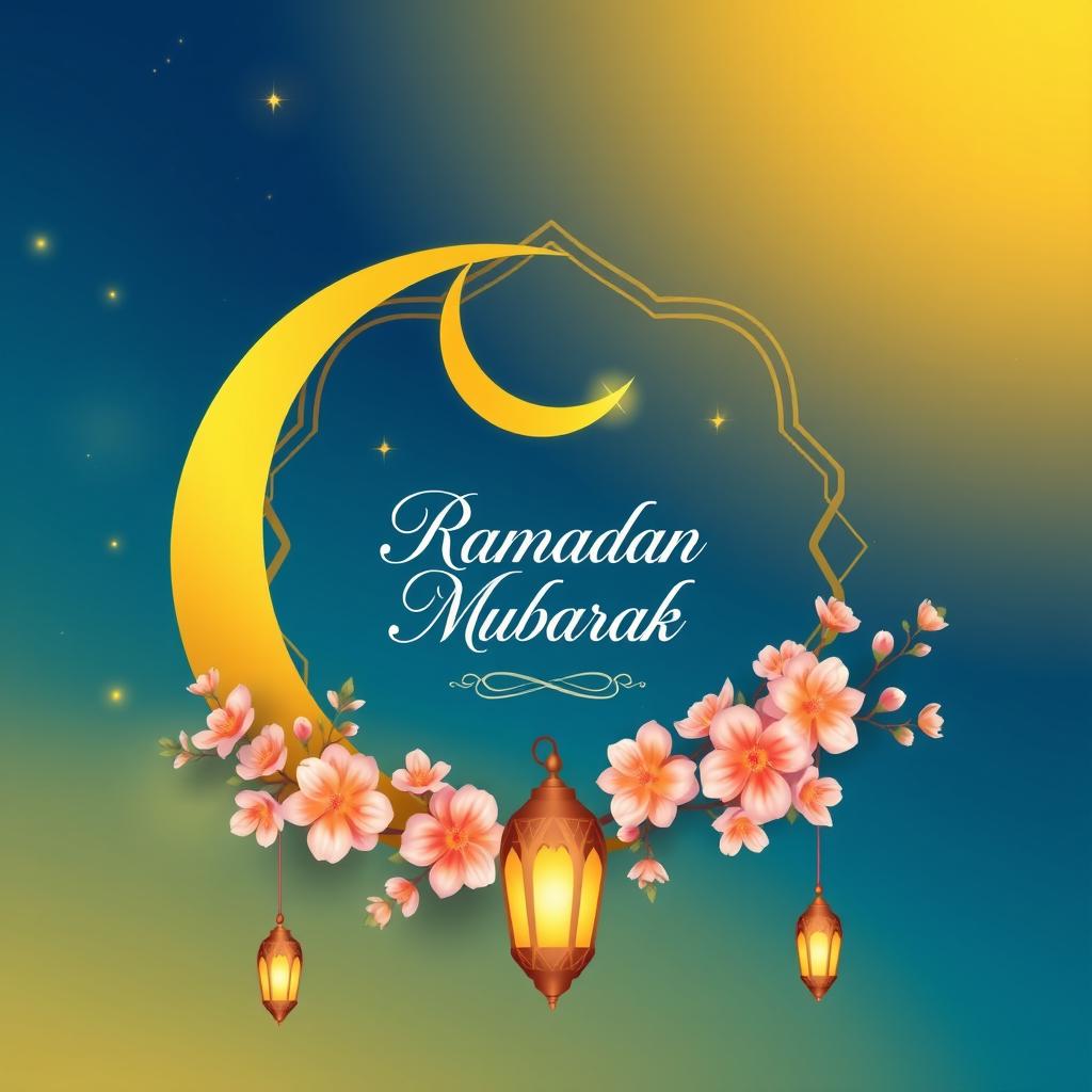 A beautiful greeting card design to celebrate the arrival of Ramadan