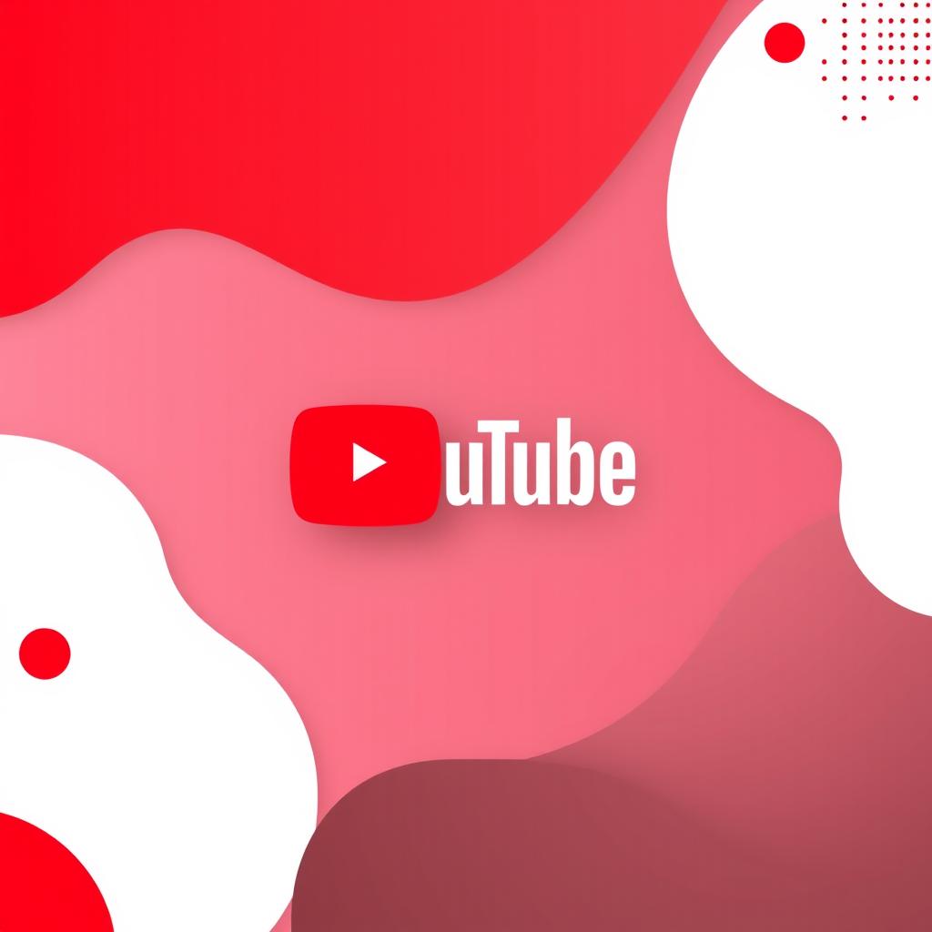 A stylish and modern Instagram background featuring the YouTube logo prominently displayed