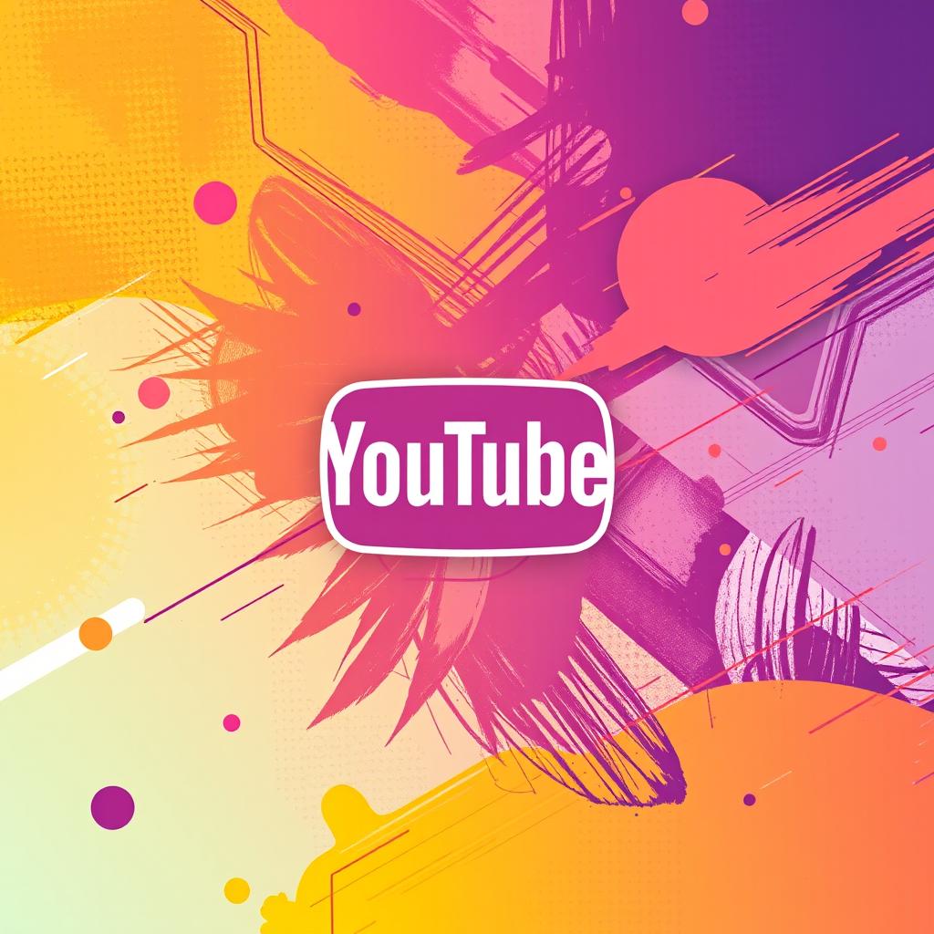 A stylish and modern background design for Instagram that prominently features the YouTube logo