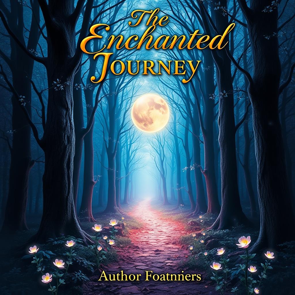 A stunning book cover featuring a mystical forest with a narrow, winding path leading deeper into the woods