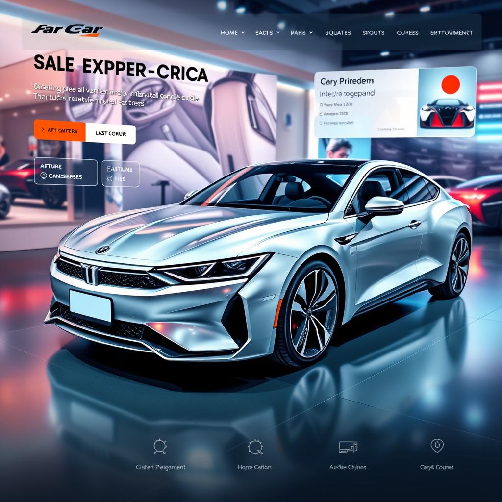 Introducing a never-before-seen, ultra-realistic car model crafted for a fictional sales website