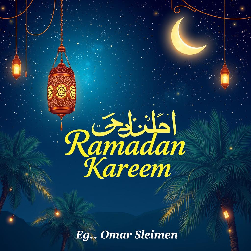 A beautifully decorated Ramadan Kareem greeting with the name 'Eng