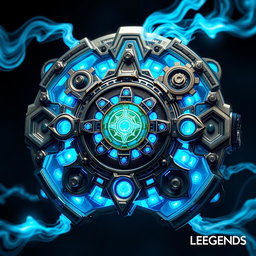 An elaborate artificial part inspired by hextech technology, featuring an Arcane theme from the show League of Legends