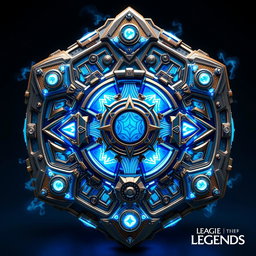 An elaborate artificial part inspired by hextech technology, featuring an Arcane theme from the show League of Legends