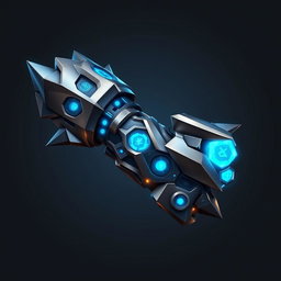 A stunning artificial full arm powered by hextech, inspired by the Arcane theme from the show League of Legends, specifically similar to the ones used by Vi
