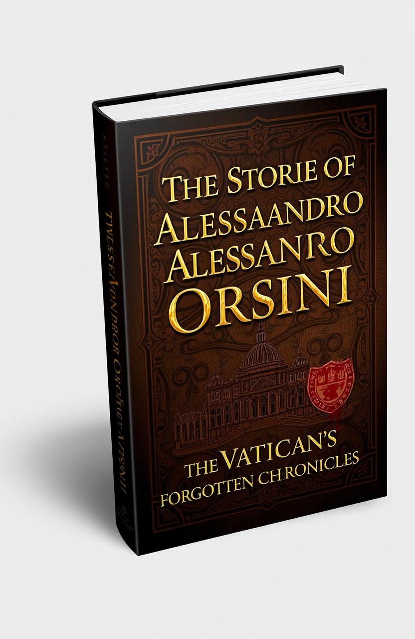 A 3D book cover design for 'The Stories of Alessandro Orsini' featuring the subtitle 'The Vatican’s Forgotten Chronicles'