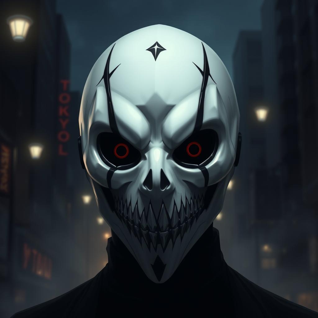 Intricate Ken Kaneki Mask from Tokyo Ghoul