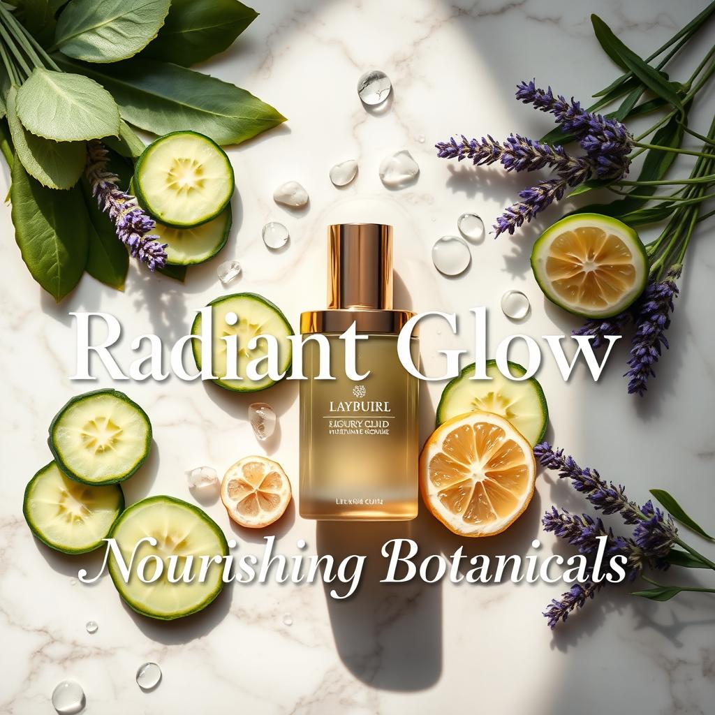 An eye-catching advertisement showcasing a new luxury skincare product