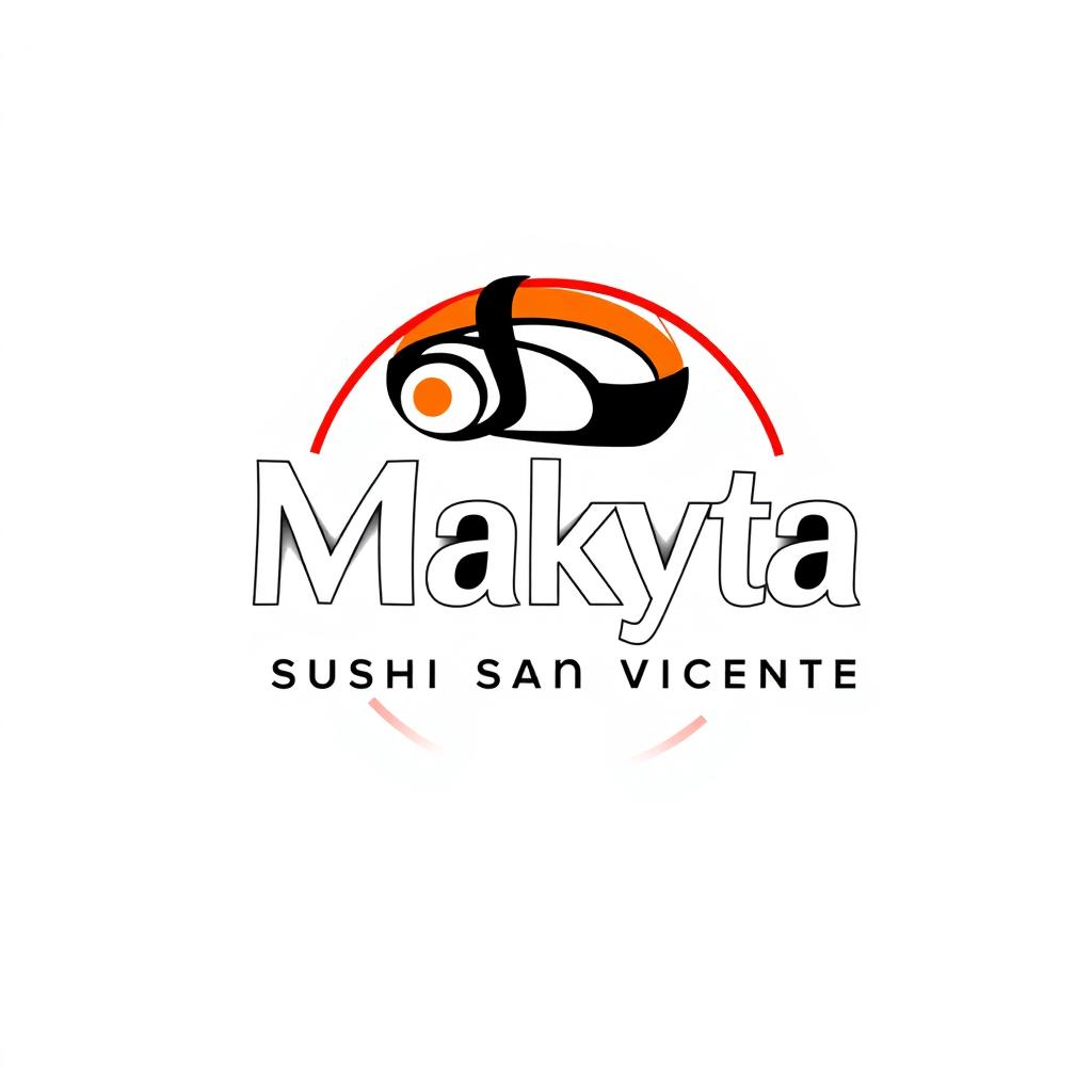 Logo design for a sushi restaurant named 'Makyta Sushi San Vicente'
