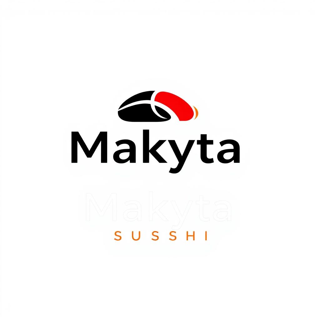 A minimalistic logo design for a sushi restaurant named 'Makyta Sushi San Vicente'