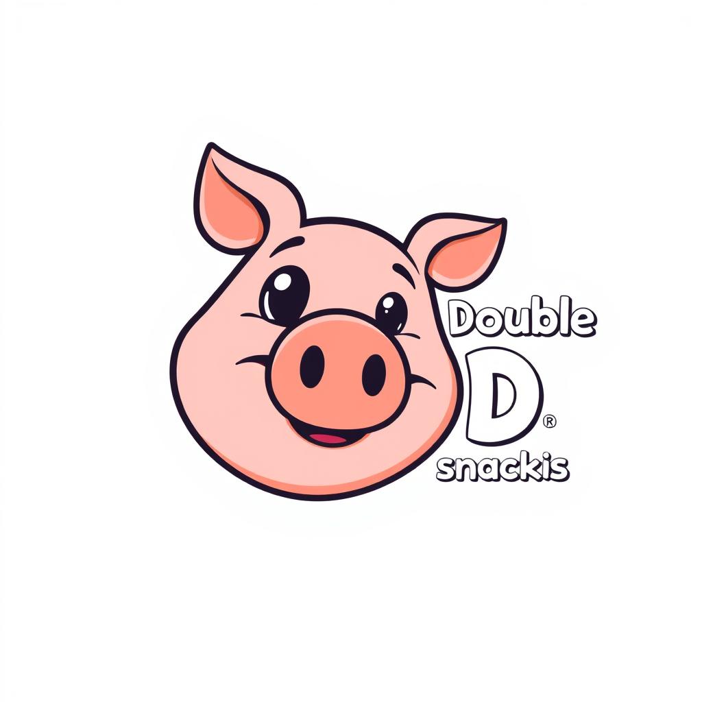 A playful and cute logo featuring a pig's nose in the shape of the letters 'DD'