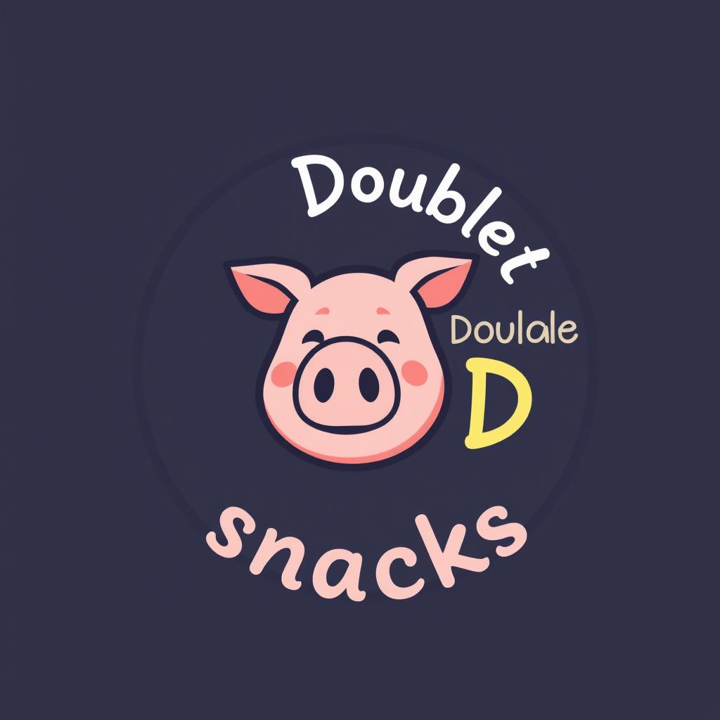 A circular logo design featuring a cute cartoonish pig snout with the nostrils shaped like the letters 'DD'