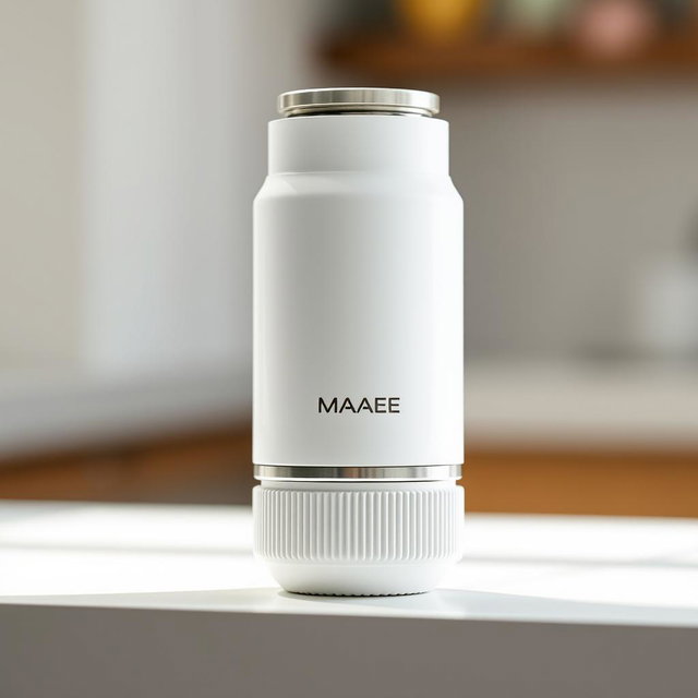 Sleek Modern White Thermal Flask