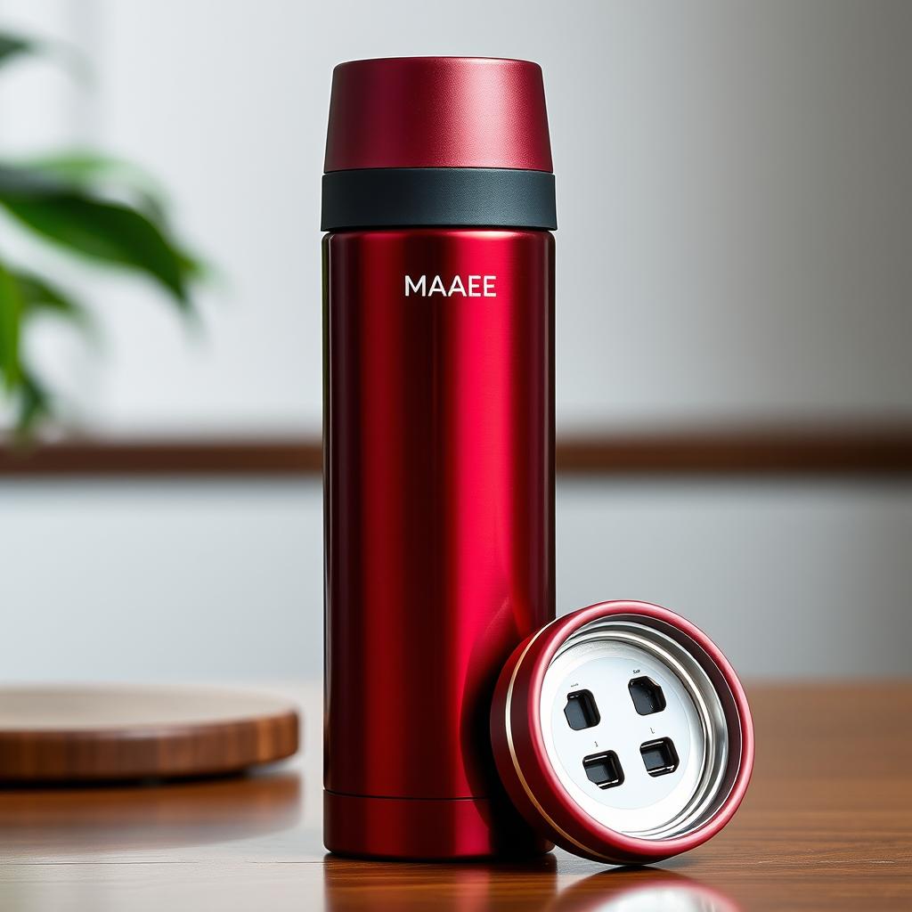 Stylish Wine-Red Thermal Flask | 500 ml
