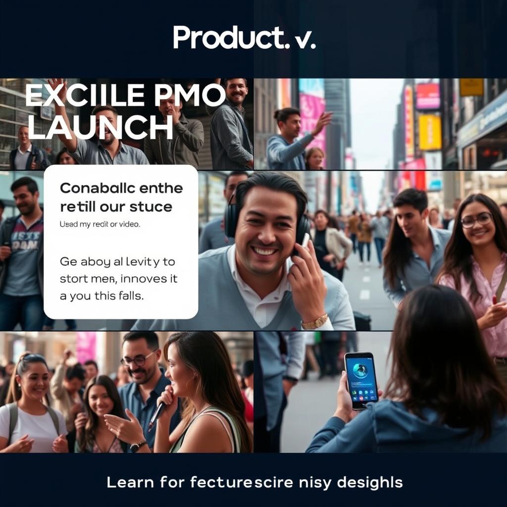 A vibrant promotional video showcasing an exciting product launch