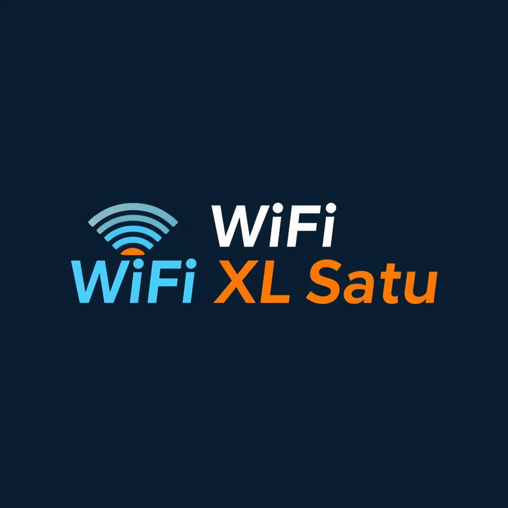 A sleek and modern graphic design for the WiFi XL Satu logo, incorporating elements that symbolize connectivity and technology