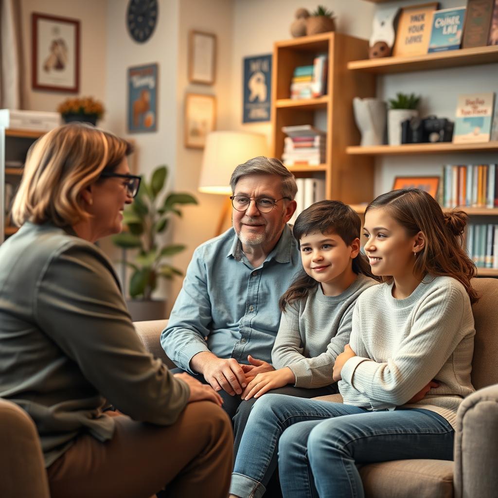 A heartwarming scene showcasing a personal counseling session