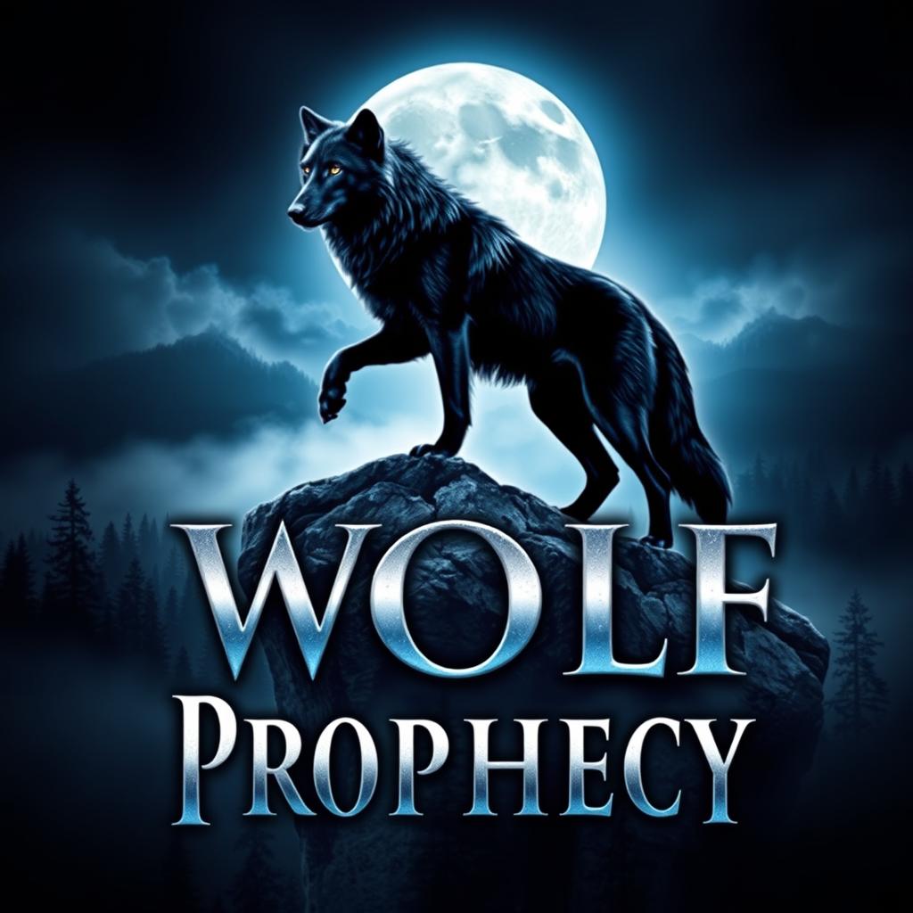 A striking book cover for 'The Wolf Prophecy' that captivates the reader's attention