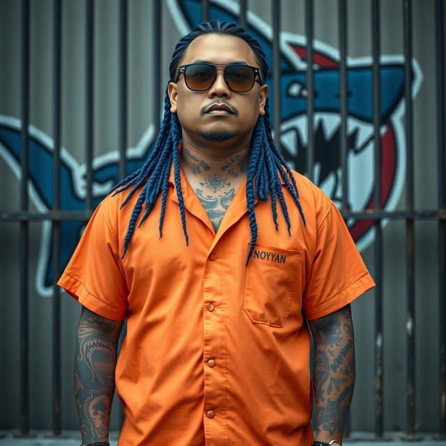 Embrace Culture: Japanese Man with Captivating Blue Cornrows