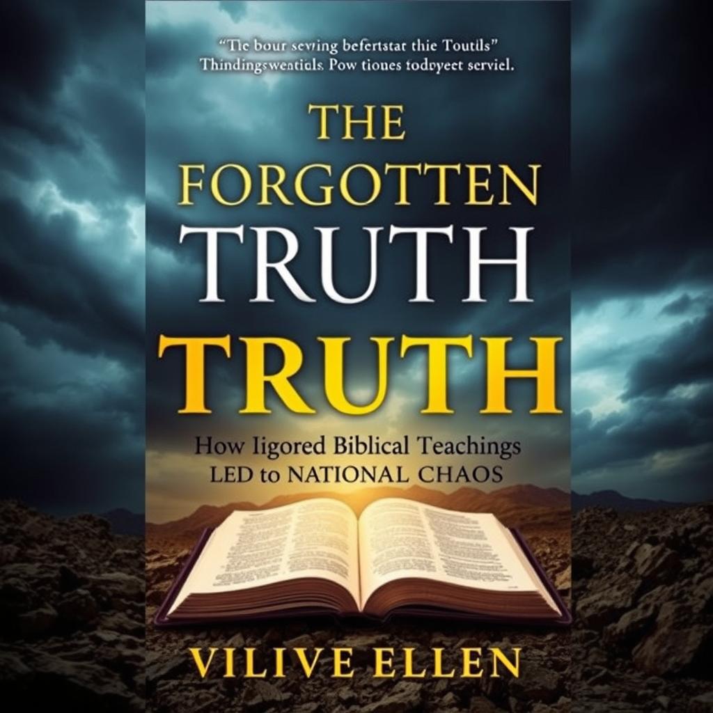 A straight book cover featuring the title 'The Forgotten Truth: How Ignored Biblical Teachings Led to National Chaos'