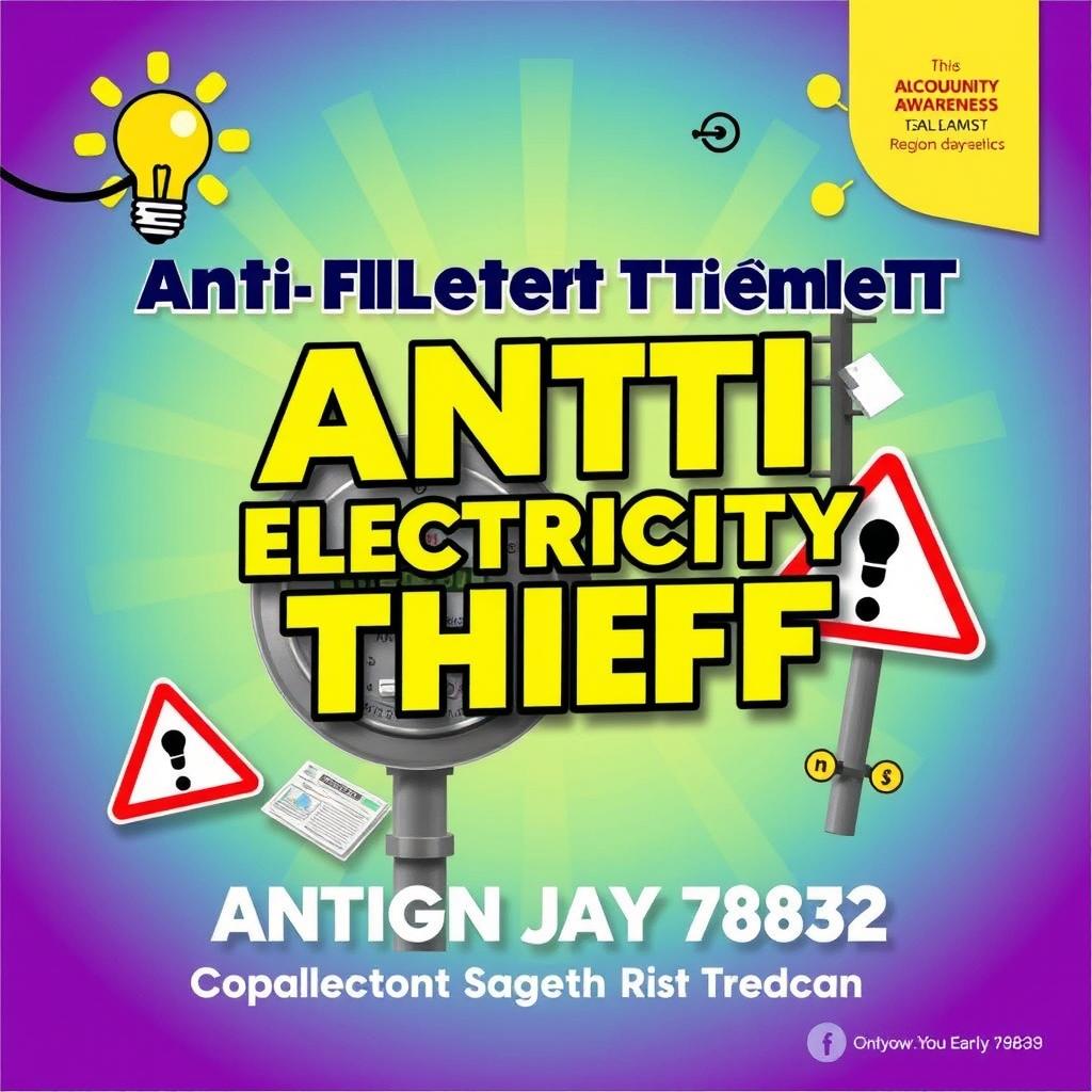 A digital poster emphasizing the importance of anti-electricity theft campaign based on RA 7832