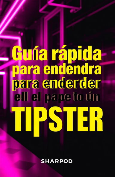 Cover design for 'Guía rápida para entender el papel de un Tipster', featuring bold, impactful text in Promt Black font